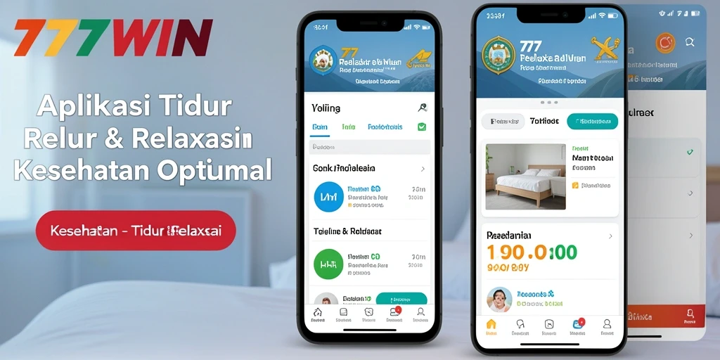 Antarmuka aplikasi 777WIN menampilkan berbagai pilihan suara untuk tidur dan relaksasi.