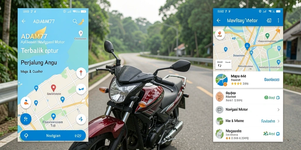 Antarmuka aplikasi ADAM77 dengan fitur navigasi motor yang intuitif.