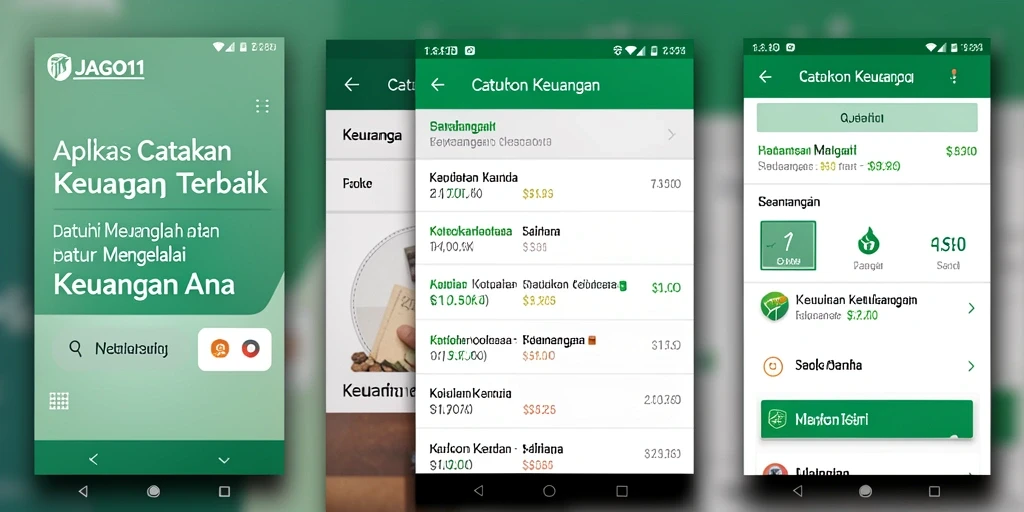 Antarmuka JAGO11 yang intuitif dan mudah digunakan untuk Catatan Keuangan.