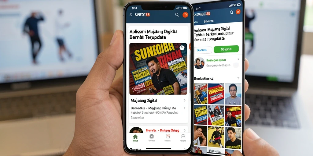 Tampilan antarmuka menarik SUNEO138 untuk Majalah Digital.