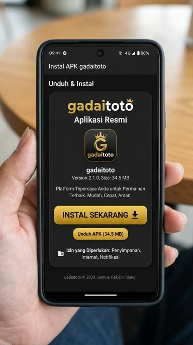 Tampilan halaman APK gadaitoto